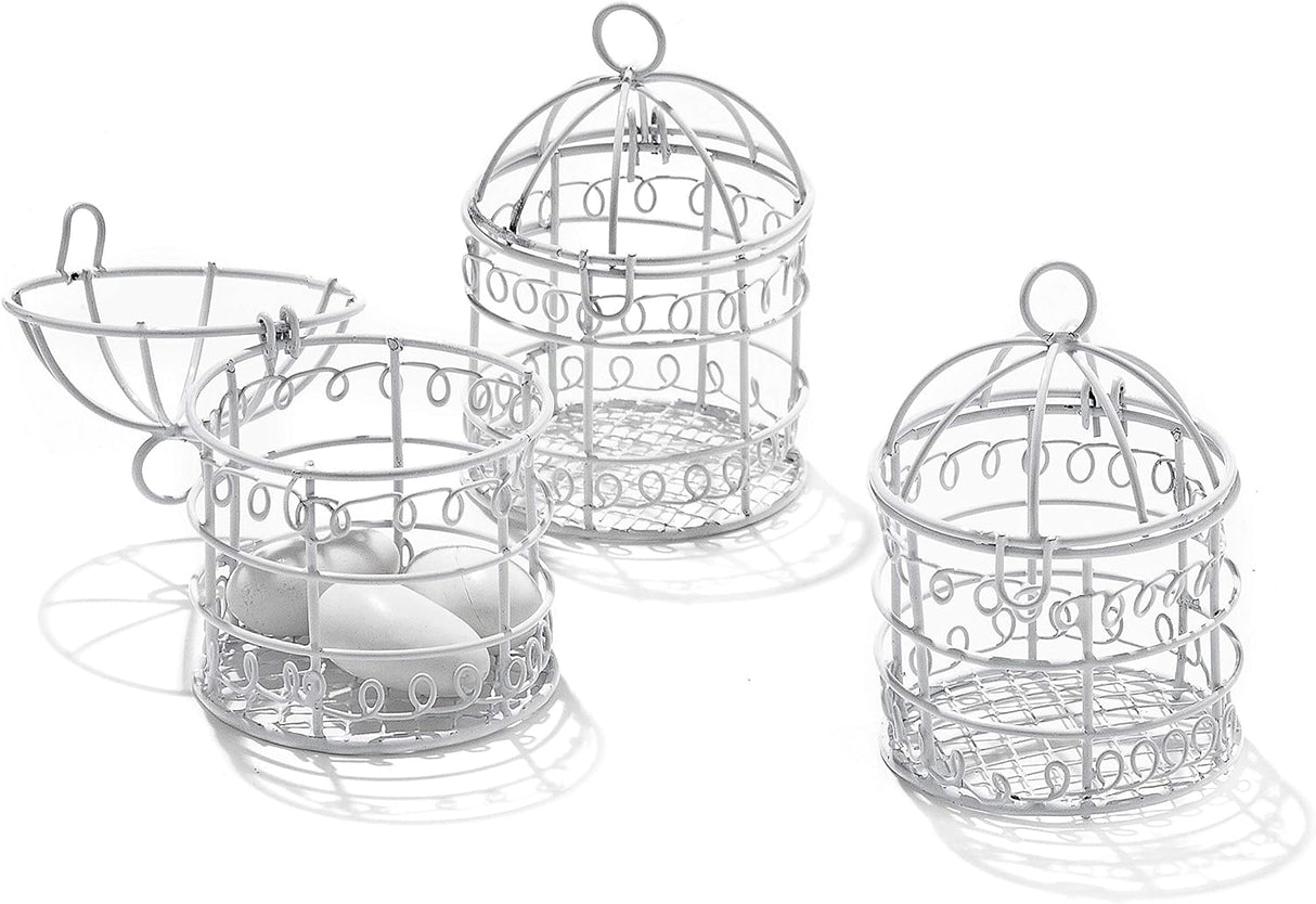 Gabbia Cestino In Materiale Ferro Portacandela Bomboniera