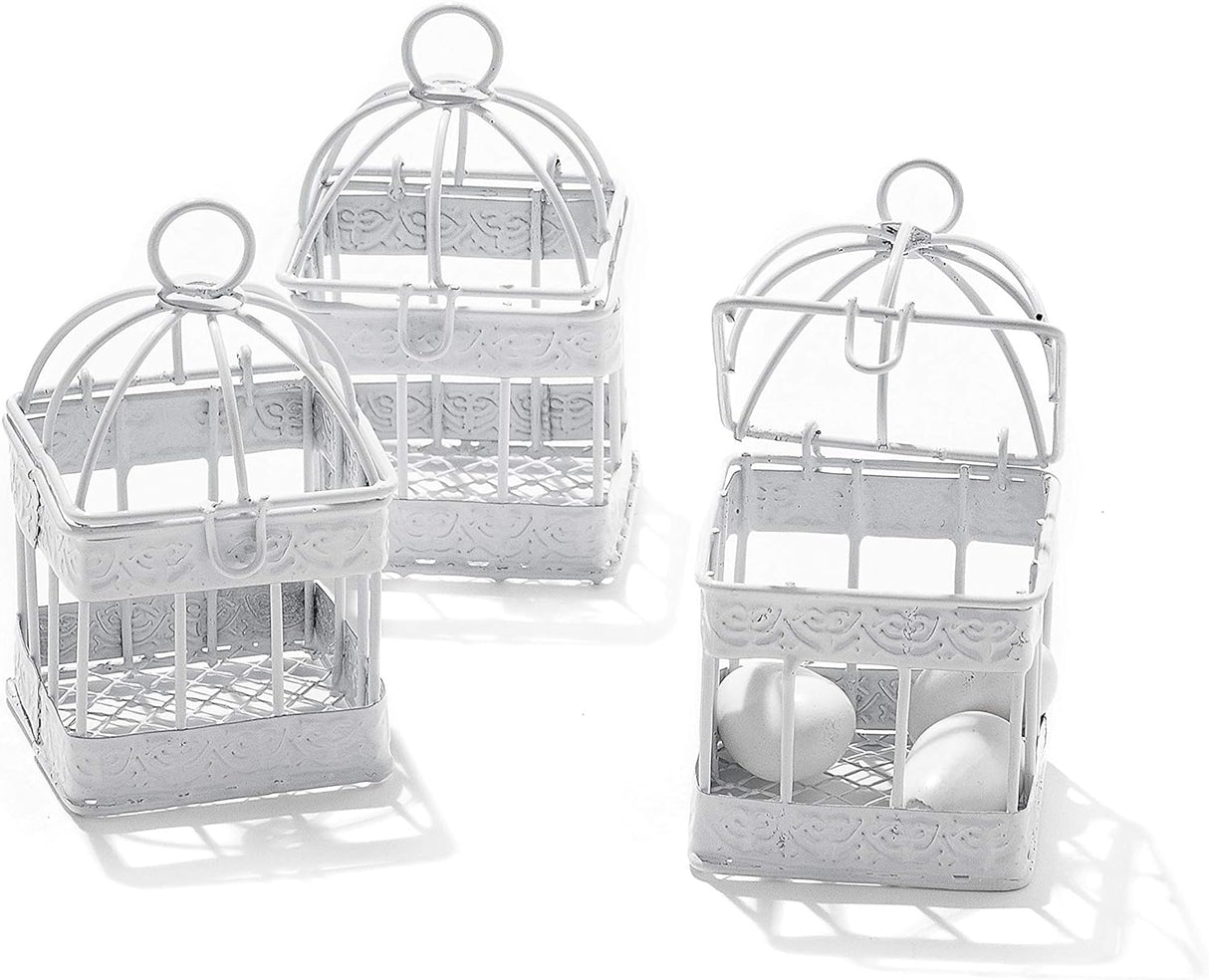 Gabbia Cestino In Materiale Ferro Portacandela Bomboniera