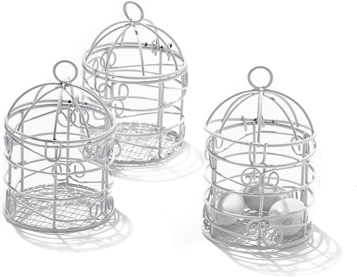 Gabbia Cestino In Materiale Ferro Portacandela Bomboniera