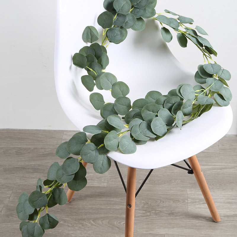 2 Metri Ghirlanda di Foglie Finto Eucalipto artificiale Decorazioni per arco di nozze