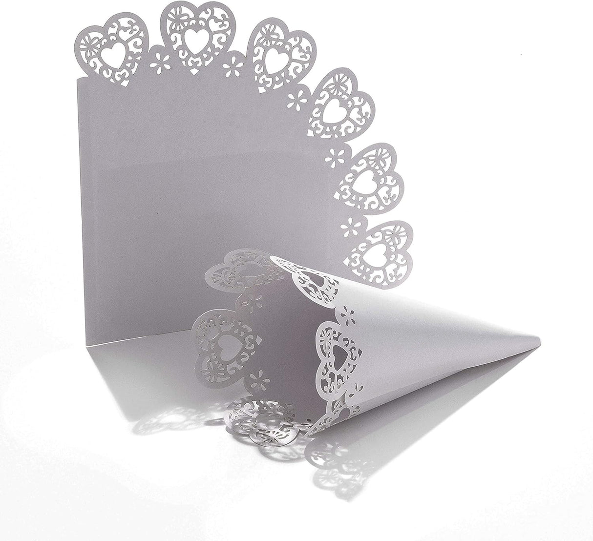 100pz Cono Coni Fai da Te Portaconfetti Portariso Chiusura Veloce con Biadesivo