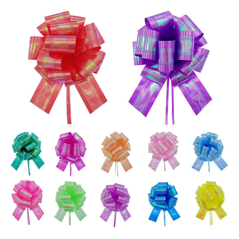 Coccarde Autotiranti 5cm Auto Fiocco Luccido Arcobaleno