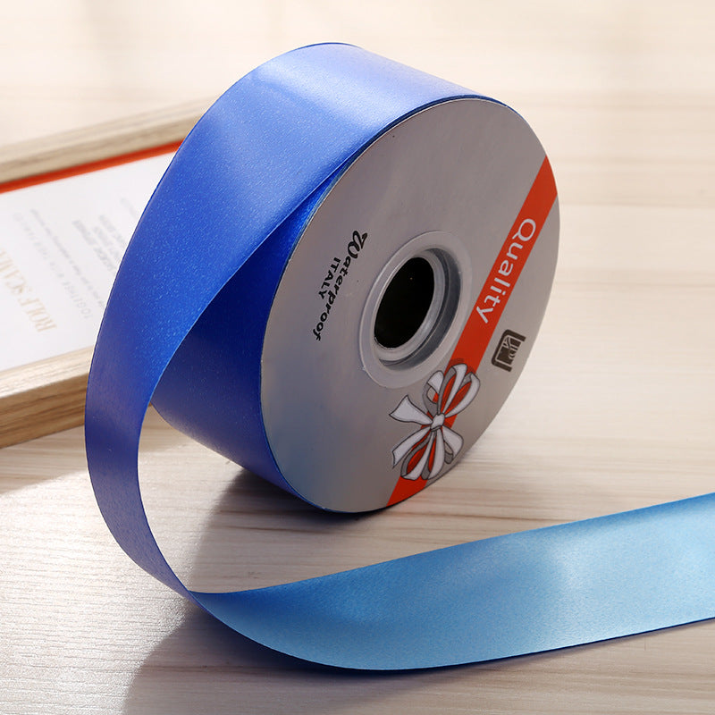 Nastro Regalo Decorativo in Plastica, 50 mm x 90 m, Bianco, per Confezioni e Decorazioni