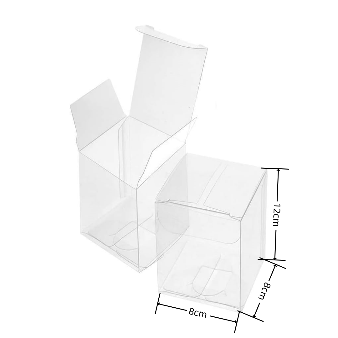 10 pezzi scatole rettangolo trasparente pvc 8*8*12cm