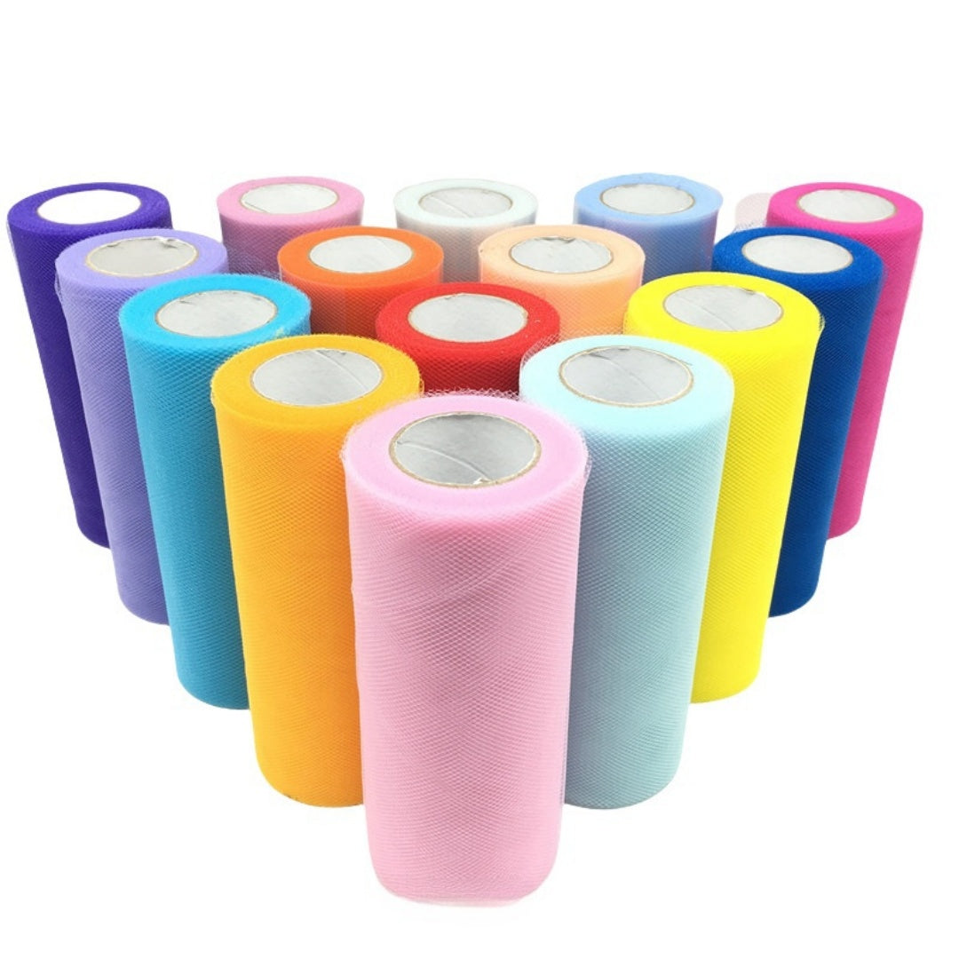 BOBINA ROTOLO TULLE VELO 25 cm x 100 m DECORAZIONE BOMBONIERE RUNNER