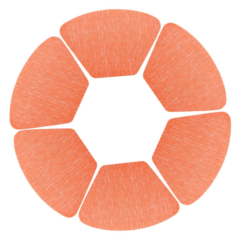 Set da 6 Tovagliette Americane in PVC Effetto Bambù, Forma a Ventaglio, Antiscivolo e Impermeabili, Lavabili per Casa Cucina Ristorante