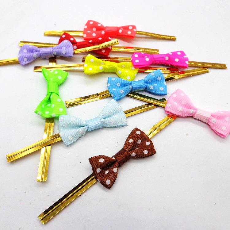 50 Pezzi Lacci Legacci in filo metallico per sacchetti Chiusura Confezione Clip Fiocco