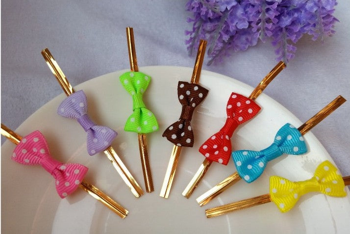 50 Pezzi Lacci Legacci in filo metallico per sacchetti Chiusura Confezione Clip Fiocco