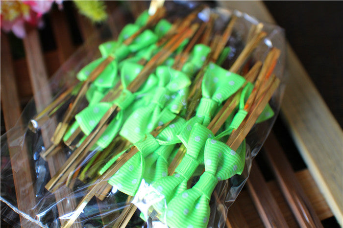 50 Pezzi Lacci Legacci in filo metallico per sacchetti Chiusura Confezione Clip Fiocco