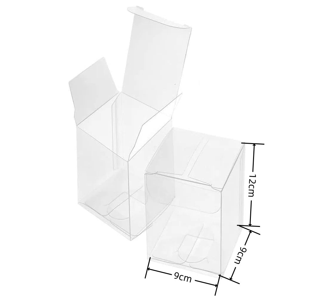 10 pezzi scatole rettangolo trasparente pvc 9*9*12