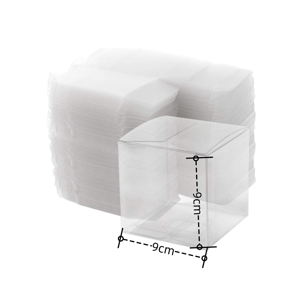 10 pezzi scatole cubo trasparente pvc 9*9*9cm