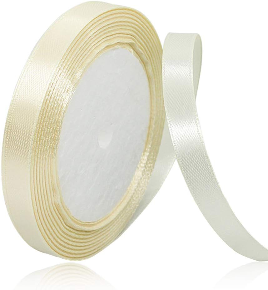 Nastro Doppio Raso confezione Regalo Creazione fai da te, lunghezza 25 yard 1cm