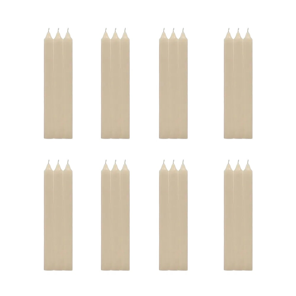 24 Pezzi Candele Lunghe Non Profumato Durata 11h Misura 22cm lunghezza*2cm diametro