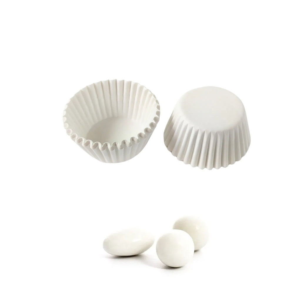 200 pezzi mini pirottini per Confetti e Macaron 2.5cm diametro sotto vari colori in carta pergamena