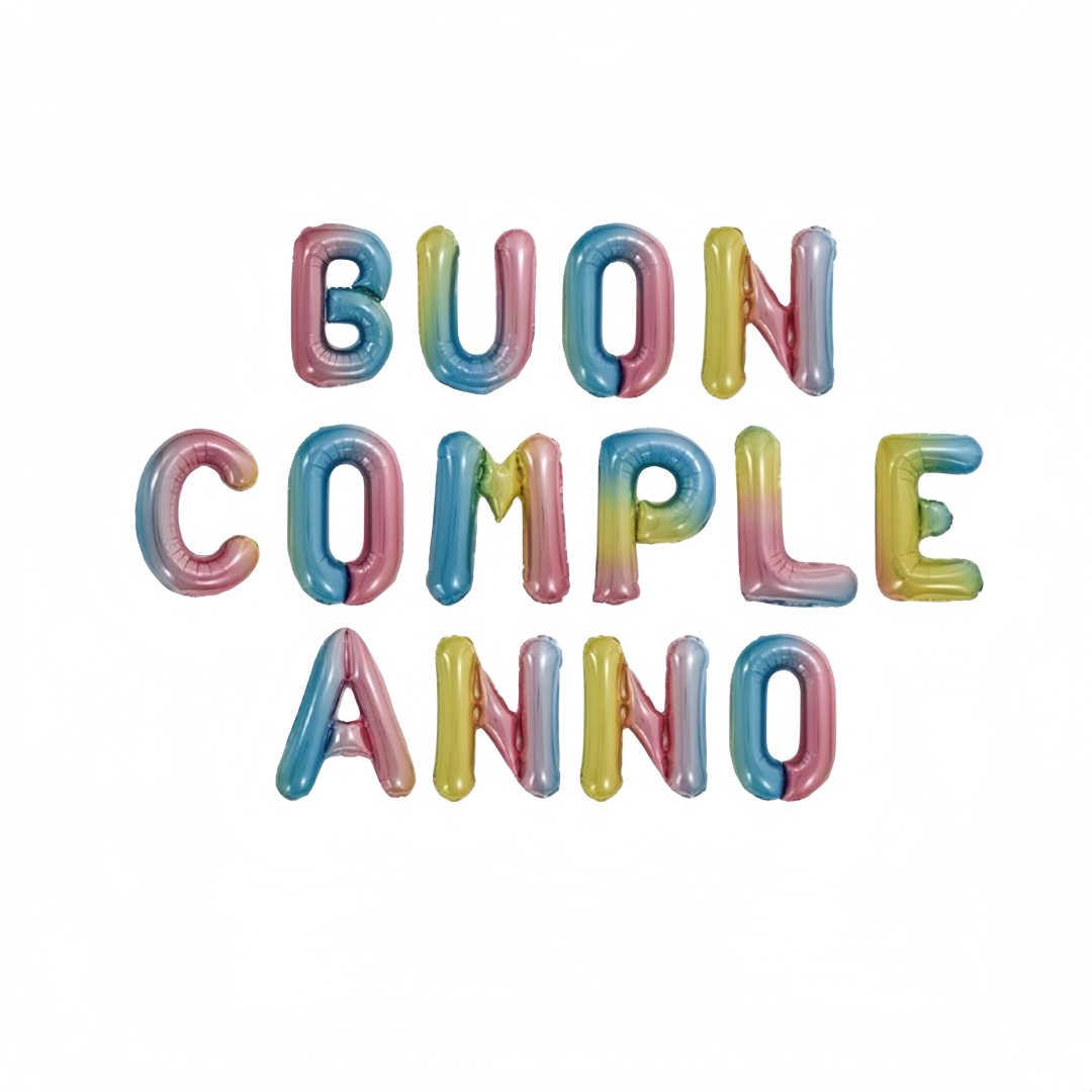 14 pezzi Palloncino 17 Pollici Alluminio BUON COMPLEANNO Colore Sfumato 40CM