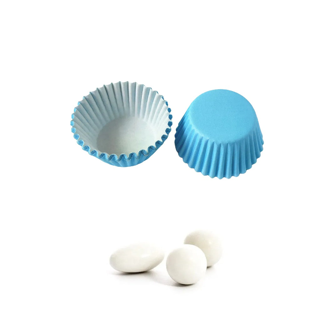 200 pezzi mini pirottini per Confetti e Macaron 2.5cm diametro sotto vari colori in carta pergamena