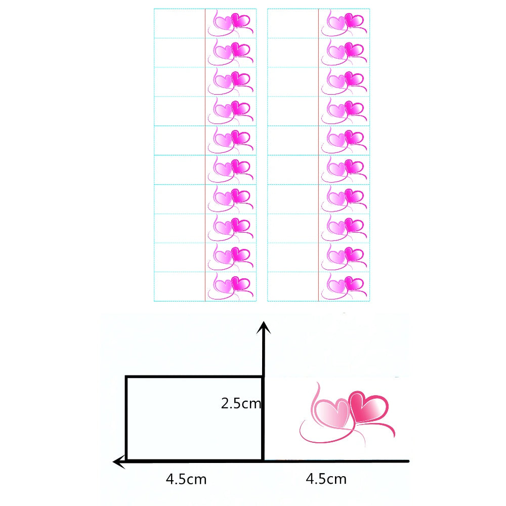 20 Pezzi bigliettini Personalizzati bomboniere Cuore Rosa Nascita Battesimo