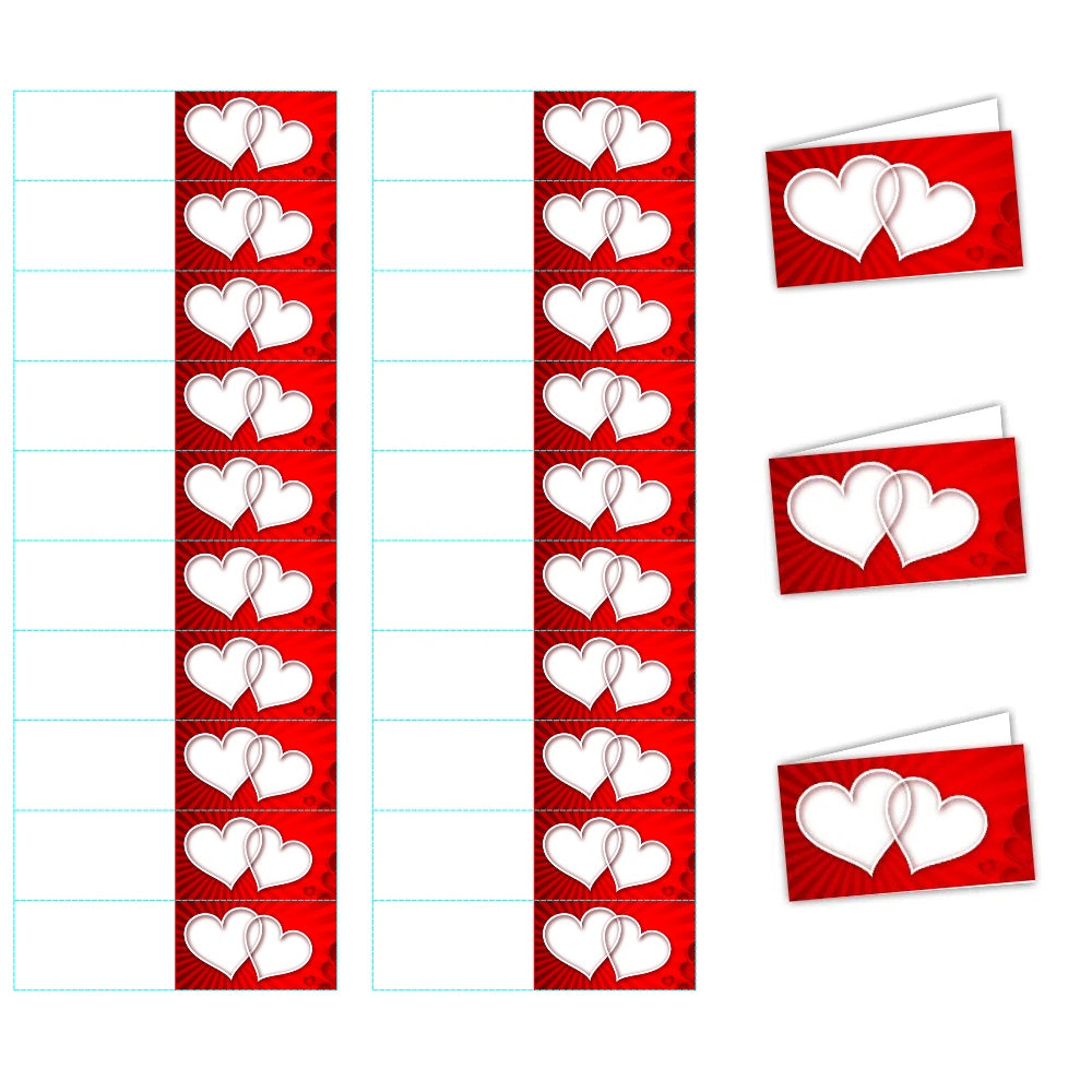 20 Pezzi bigliettini Personalizzati Cuore Rosso bomboniere Laurea Cresima