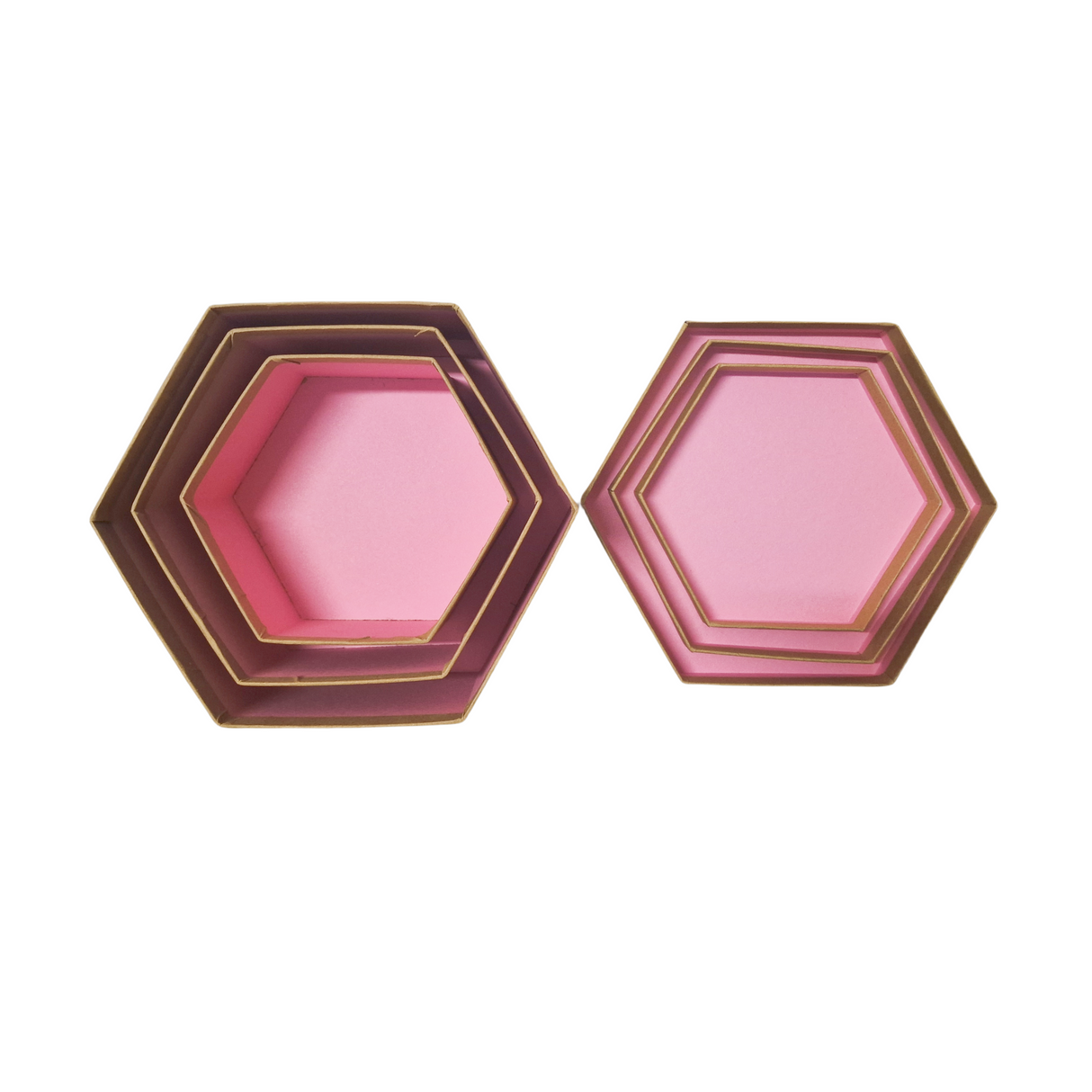 Set di 3 Scatole Regalo con Coperchio in Cartone, Misura 22 * 19 * 10cm + 19 * 16.5 * 8.5cm + 16 * 14 * 7 cm