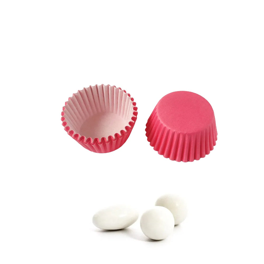 200 pezzi mini pirottini per Confetti e Macaron 2.5cm diametro sotto vari colori in carta pergamena