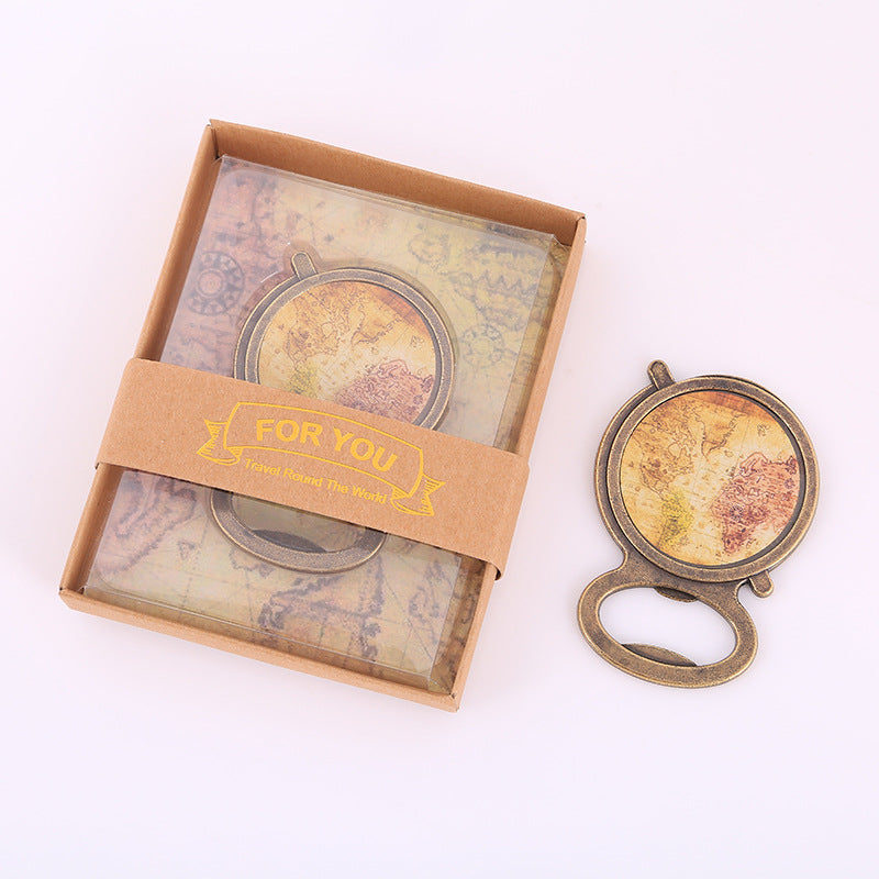 Bomboniera Cavatappi Apribottiglia Tema Globo Viaggio