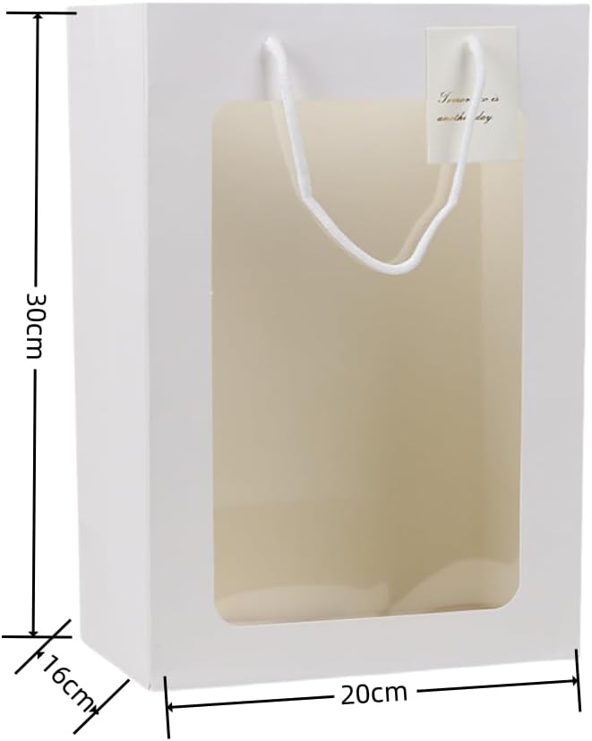 20 Pezzi Wedding Bag Sacchetto Con Finestra Vetrina Trasparenti PVC Regalo