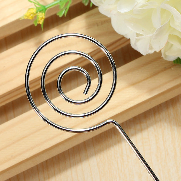 10 pezzi Pinze Pinzette in metallo Forma Rotondo Portafoto Supporto MEMO