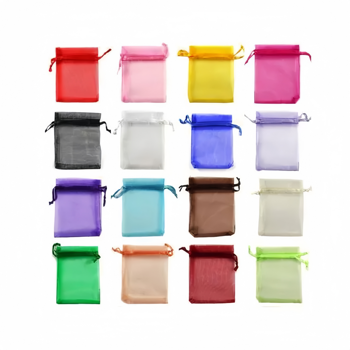 10 Sacchetti Organza 9*12cm Confetti Bomboniera Regalo