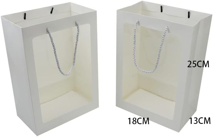 20 Pezzi Wedding Bag Sacchetto Con Finestra Vetrina Trasparenti PVC Regalo