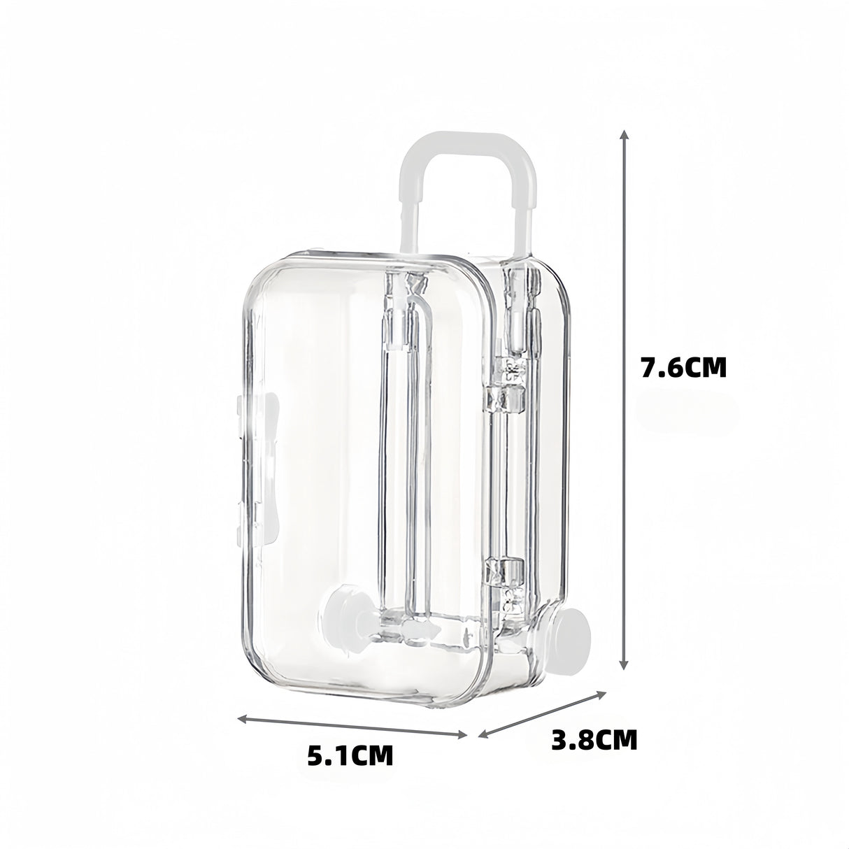 12PZ Valigia Trasparente Porta Confetti Tema Viaggio Segnaposto Bomboniera