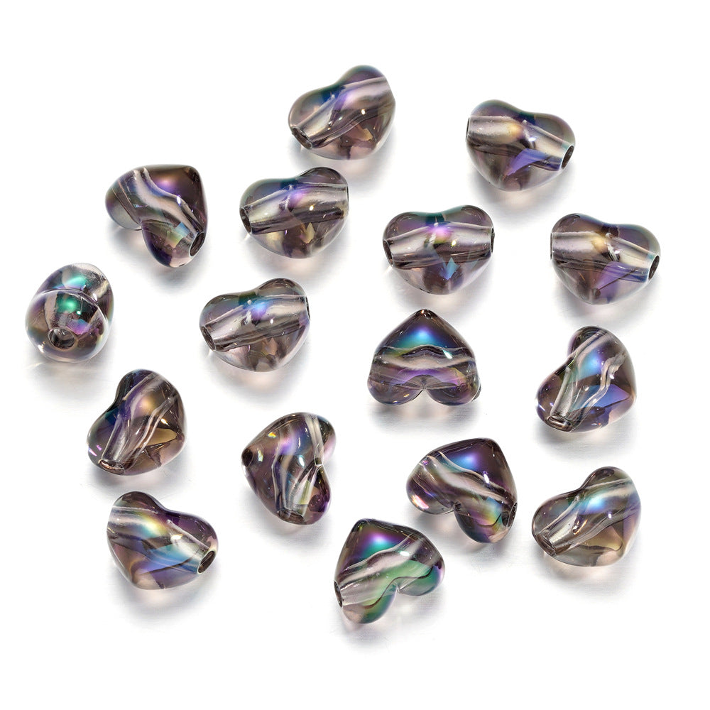 20 PERLINE CUORE ACRILICO 13MM LUCCIDO Fai da Te Braccialetti, Collane, Bigiotteria