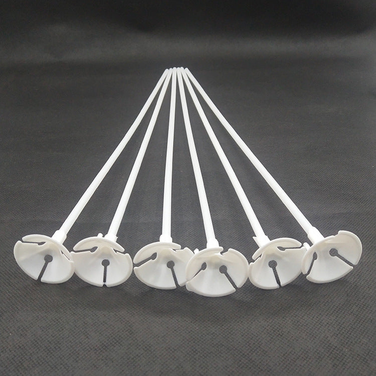 Set di 10 Bastoncini per Palloncini con Supporto – 40cm – Accessori Bianchi per Feste ed Eventi
