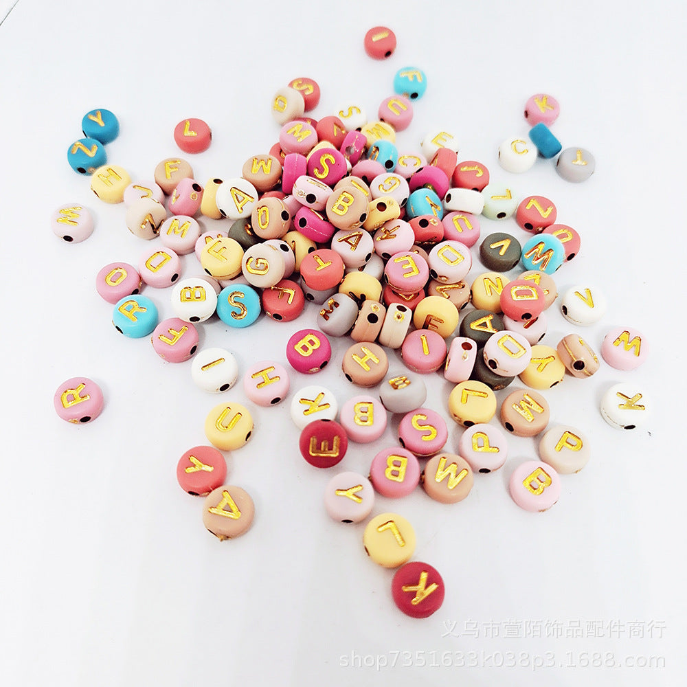 100 pezzi perline a forma di lettera A-Z acrilico per braccialetti, gioielli, fai da te, artigianato