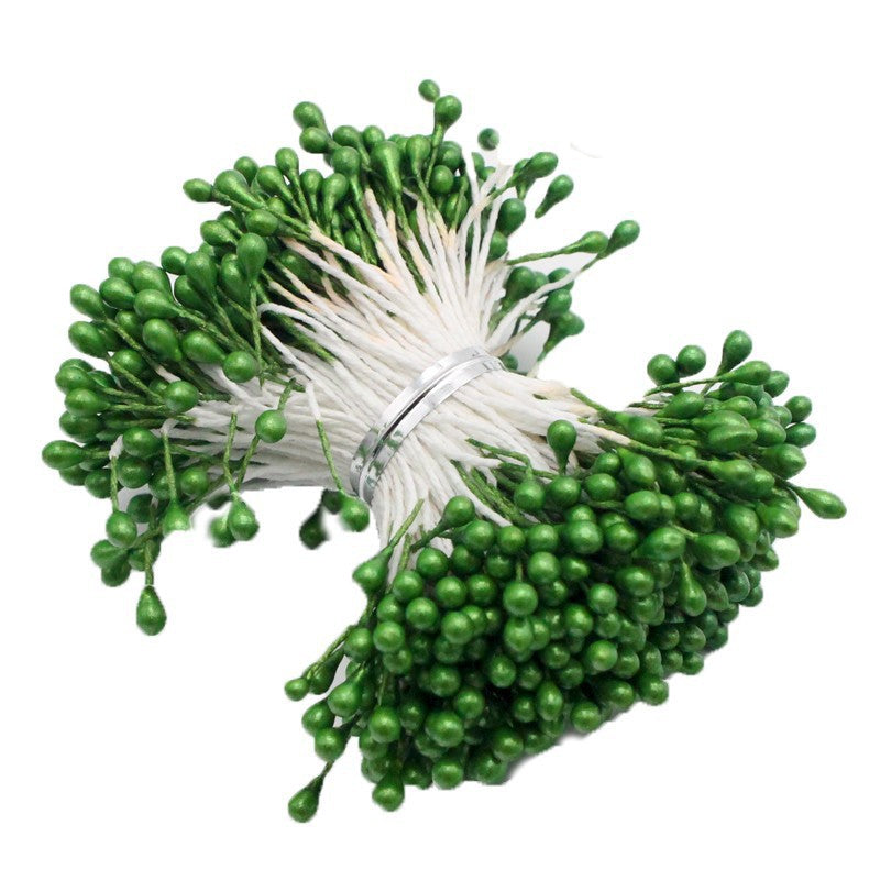 Stami di Fiori, Pistilli Testa di Gesso a Filo di Cotone, Confezione da 1600 Pezzi per Fai da Te