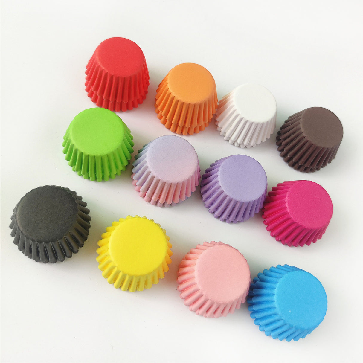 200 pezzi mini pirottini per Confetti e Macaron 2.5cm diametro sotto vari colori in carta pergamena