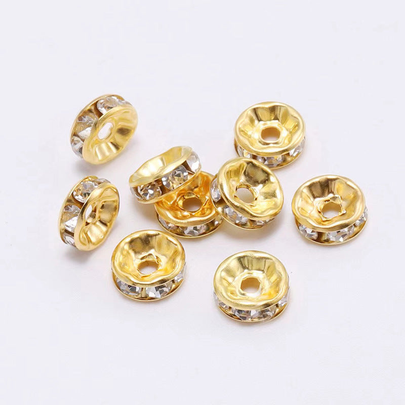 100 Pezzi 8mm Perline Distanziatrici Strass