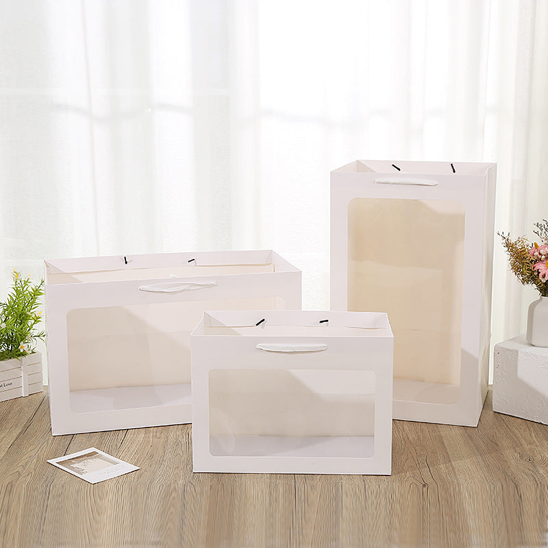 20 Pezzi Wedding Bag Sacchetto Con Finestra Vetrina Trasparenti PVC Regalo