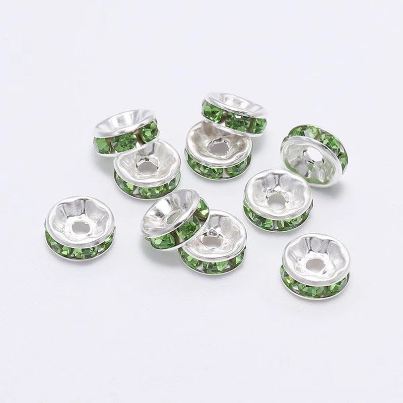 100 Pezzi 8mm Perline Distanziatrici Strass