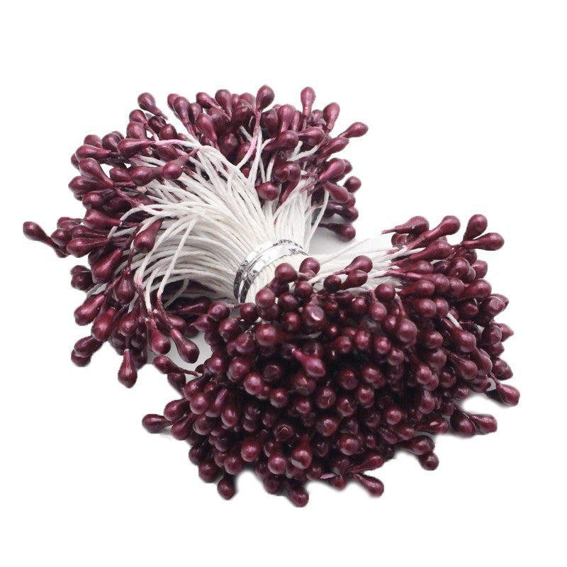 Stami di Fiori, Pistilli Testa di Gesso a Filo di Cotone, Confezione da 1600 Pezzi per Fai da Te