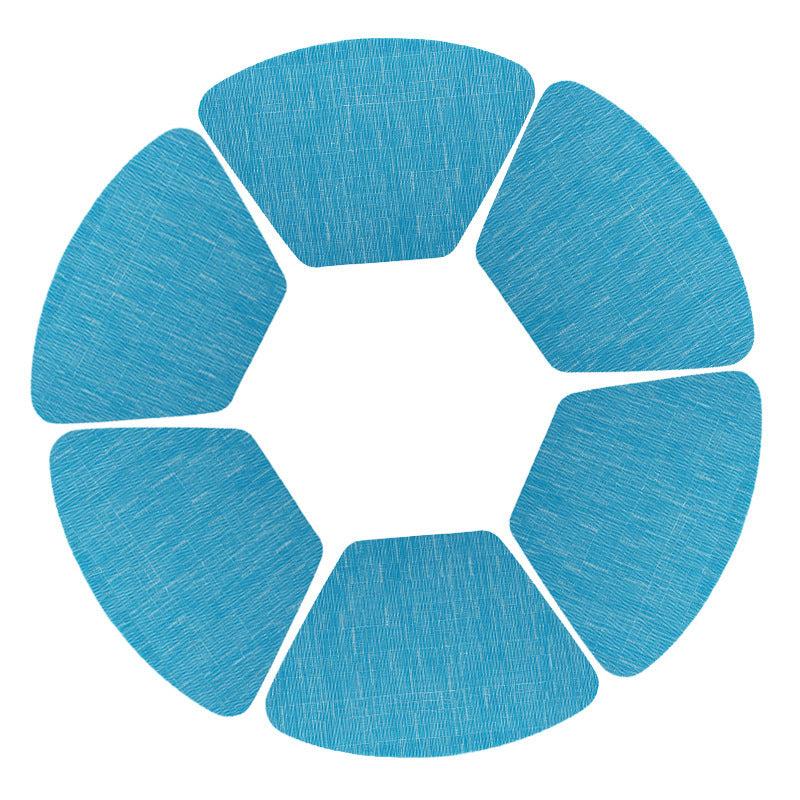 Set da 6 Tovagliette Americane in PVC Effetto Bambù, Forma a Ventaglio, Antiscivolo e Impermeabili, Lavabili per Casa Cucina Ristorante