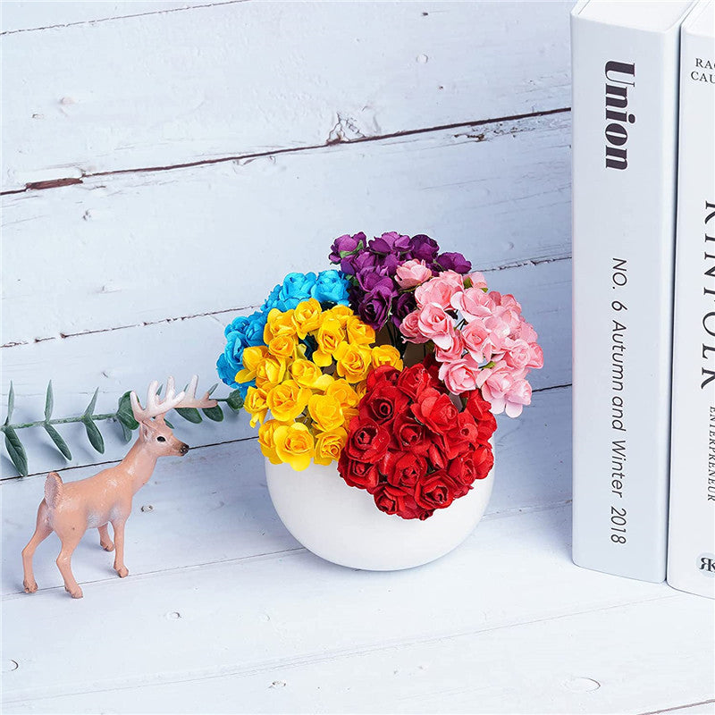 144 pz mini rose carta