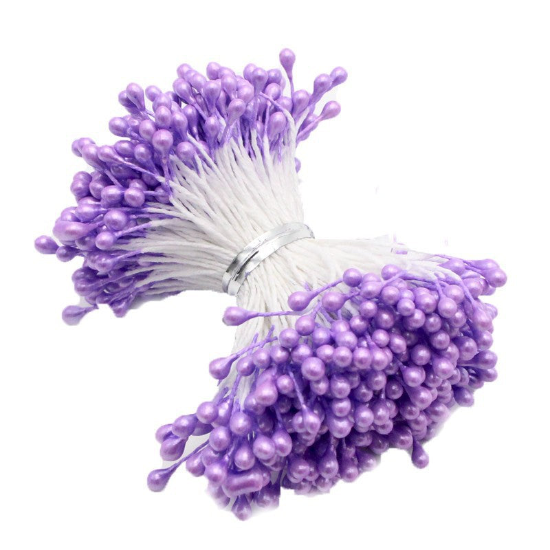 Stami di Fiori, Pistilli Testa di Gesso a Filo di Cotone, Confezione da 1600 Pezzi per Fai da Te