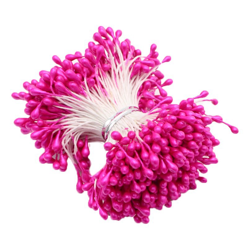 Stami di Fiori, Pistilli Testa di Gesso a Filo di Cotone, Confezione da 1600 Pezzi per Fai da Te