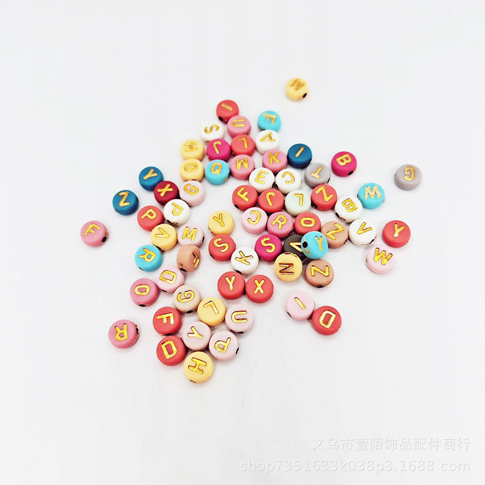 100 pezzi perline a forma di lettera A-Z acrilico per braccialetti, gioielli, fai da te, artigianato