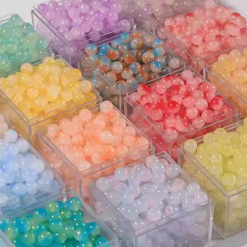 50 perline di vetro da 8 mm