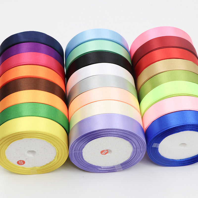 Nastro Doppio Raso confezione Regalo Creazione fai da te, lunghezza 25 yard 2cm