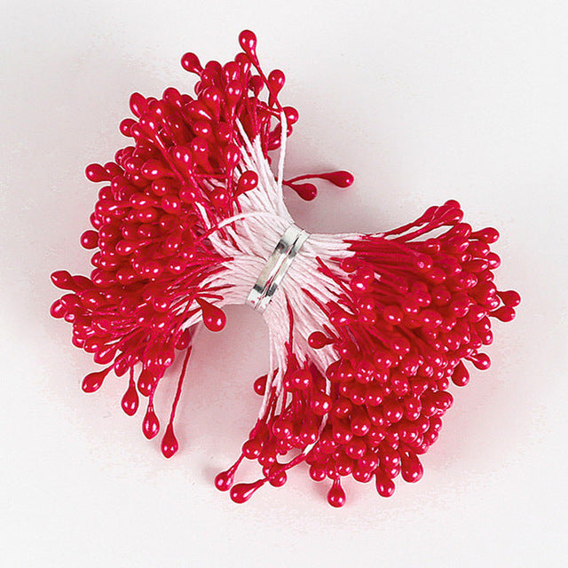 Stami di Fiori, Pistilli Testa di Gesso a Filo di Cotone, Confezione da 1600 Pezzi per Fai da Te