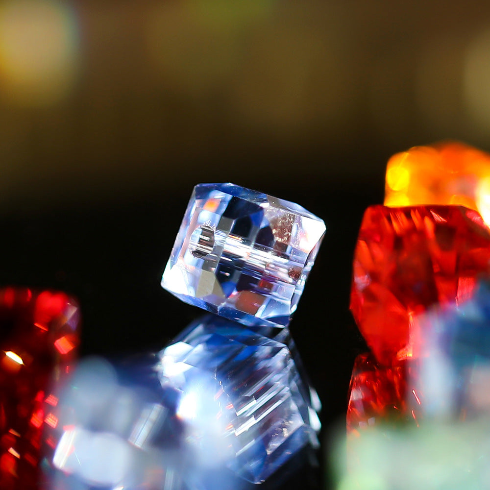 50 PEZZI DIAMANTE DI CRISTALLO QUADRATO 6MM Bigiotteria