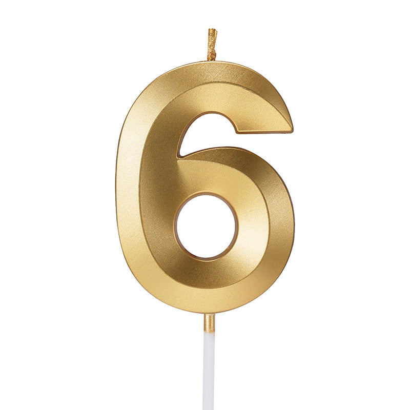 Candele per Torta di Compleanno in Oro a Forma di Numero Set Completo 0-9, 4.8 cm