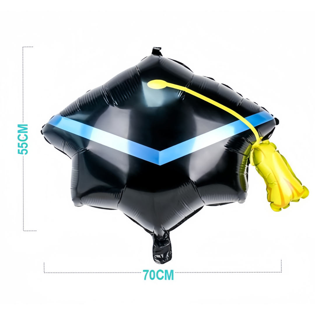 Palloncino MYLAR a Forma di Cappello di Laurea - Decorazione Perfetta per Feste di Laurea